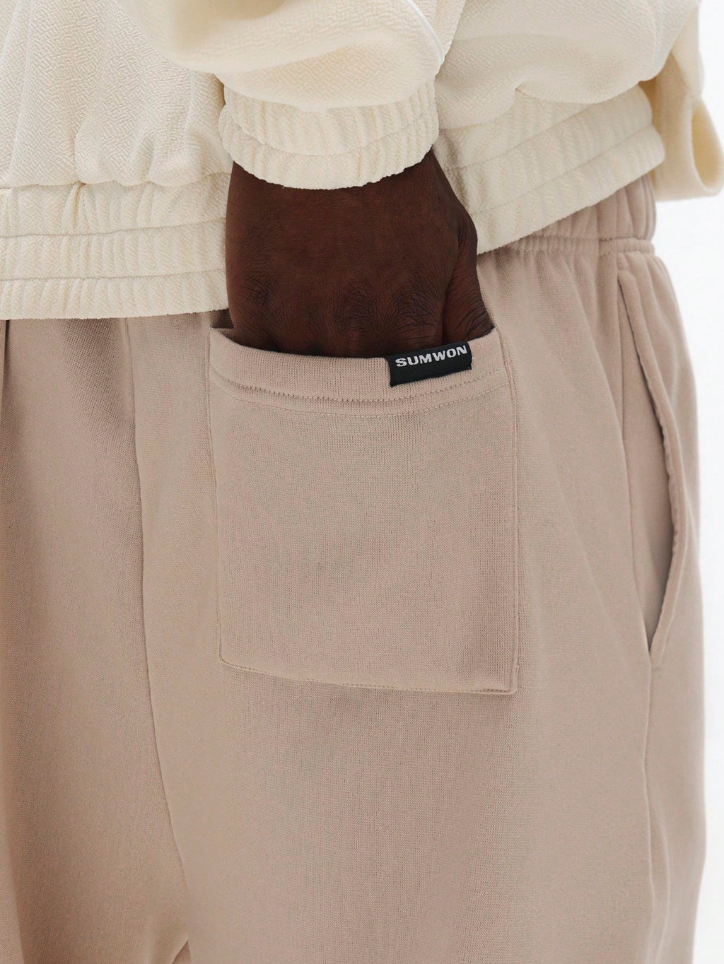 Calça Jogger Moletom Bege