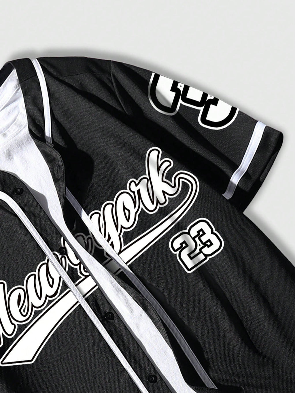 Camisa Aberta Beiseboll NY Preta