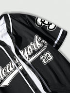 Camisa Aberta Beiseboll NY Preta