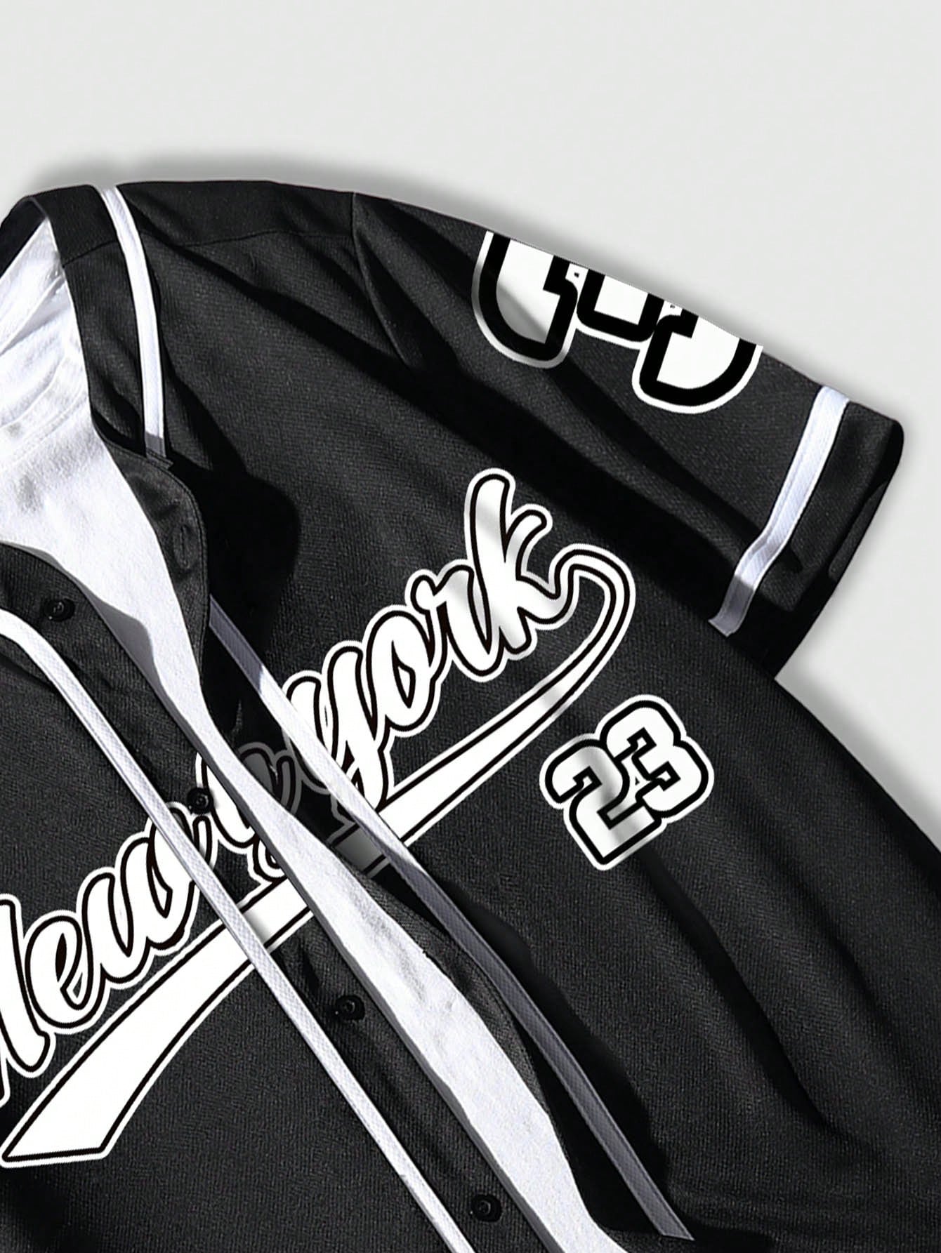 Camisa Aberta Beiseboll NY Preta