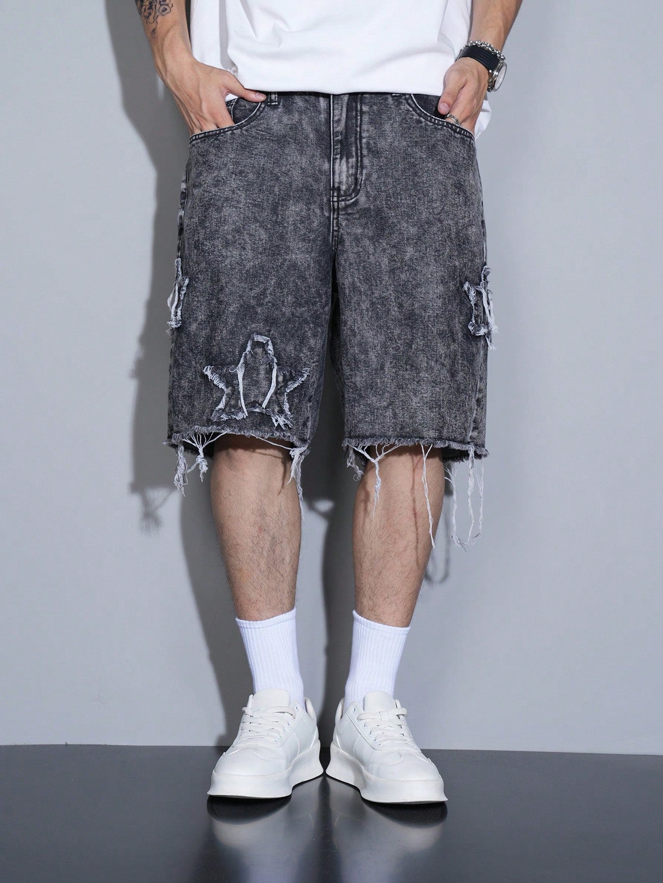 Short/Bermuda desgastada