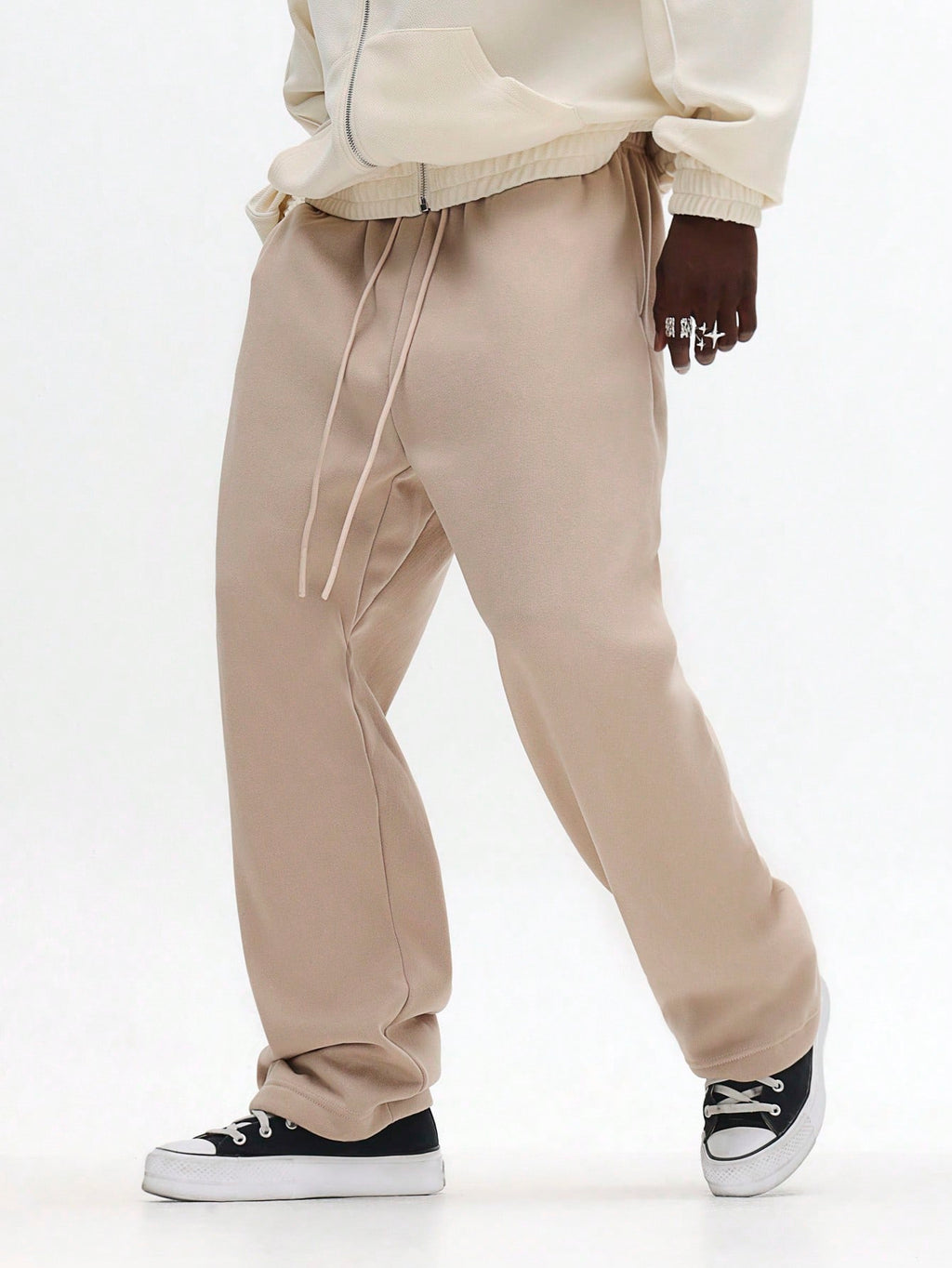 Calça Jogger Moletom Bege