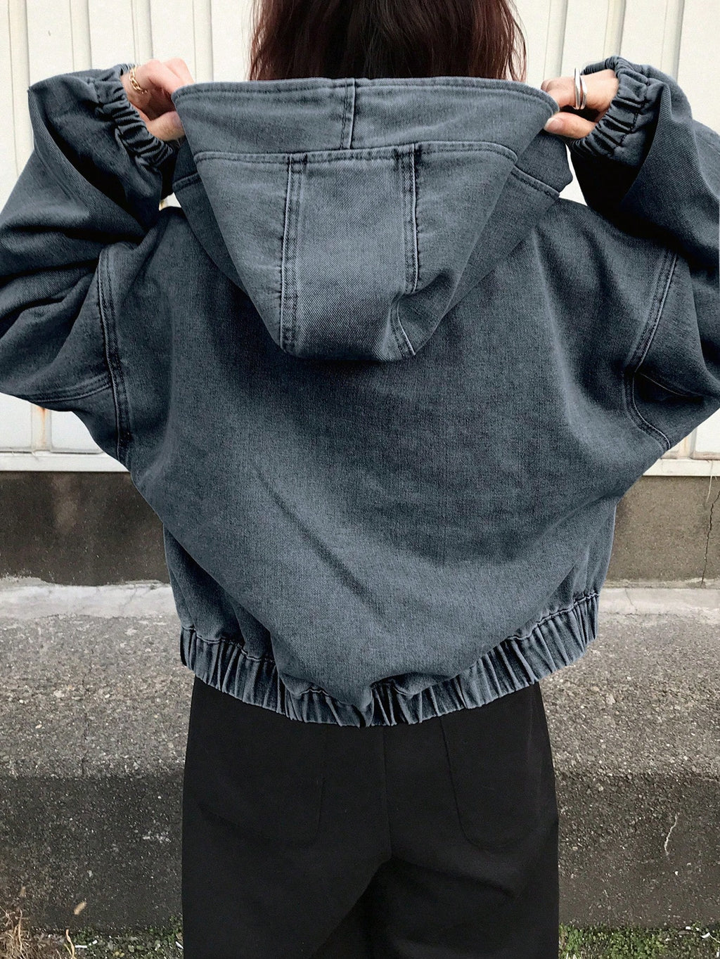 Jaqueta Jeans multi zíper