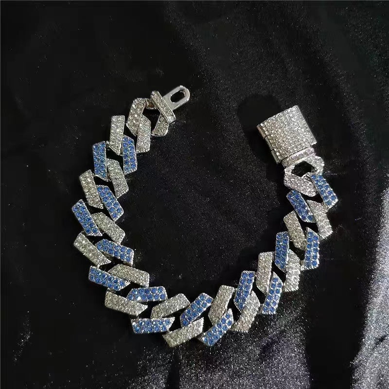 Colar Cubano Azulado