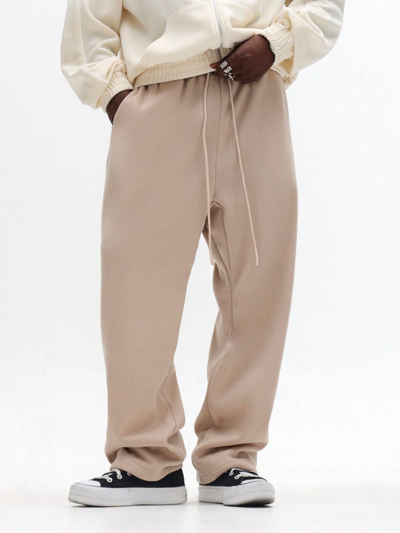 Calça Jogger Moletom Bege