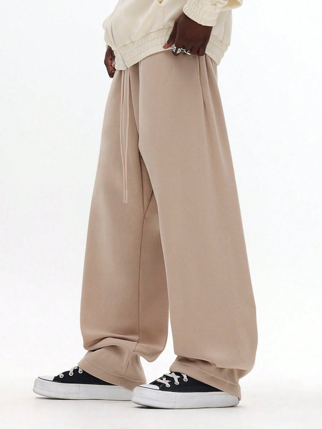 Calça Jogger Moletom Bege