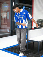 Calça Beggy Jeans grungre cruzado