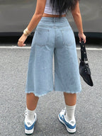 Jeans Denim Feminino desgastado