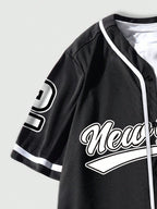 Camisa Aberta Beiseboll NY Preta