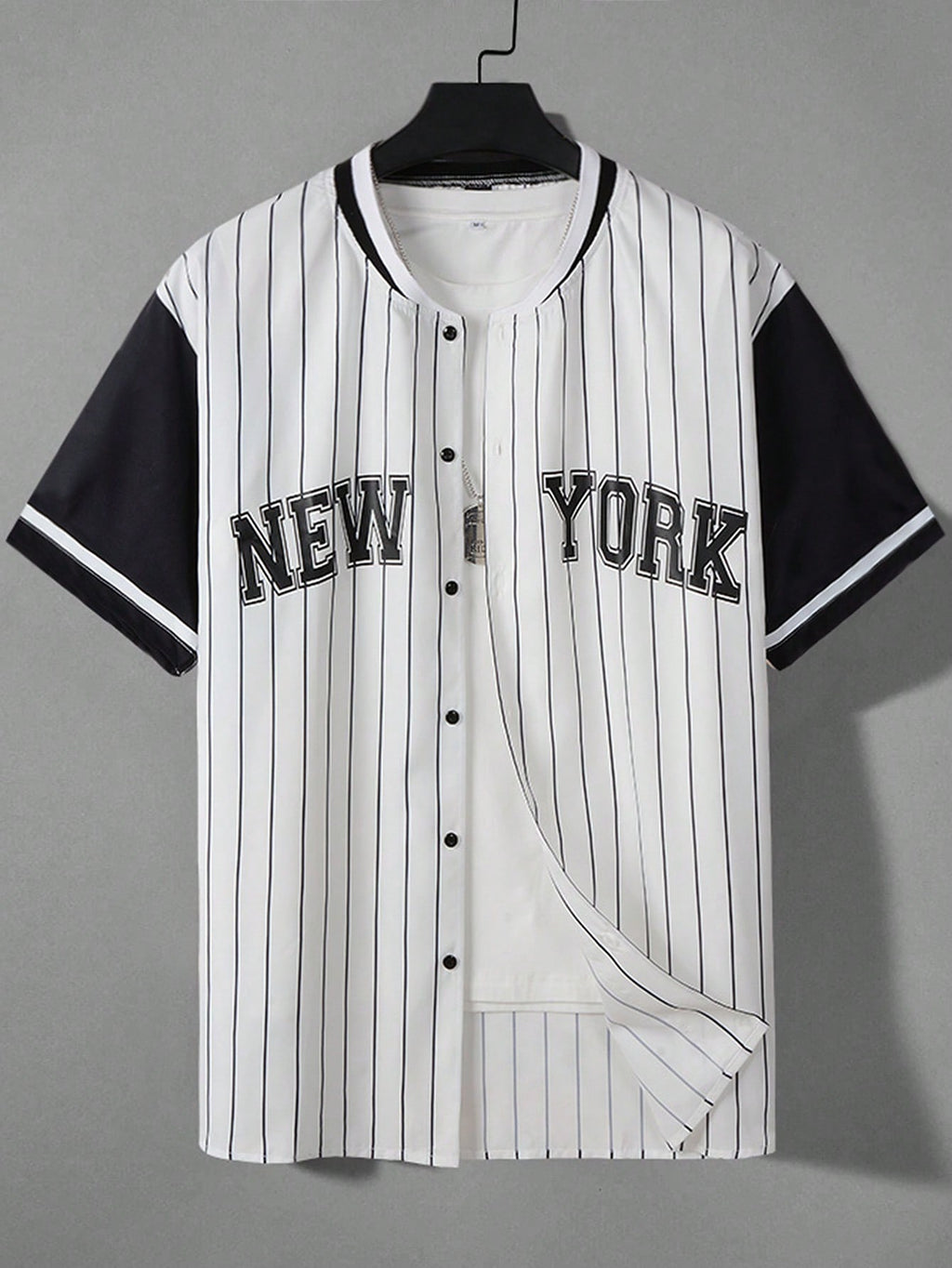 Camisa Aberta Beiseboll NY white