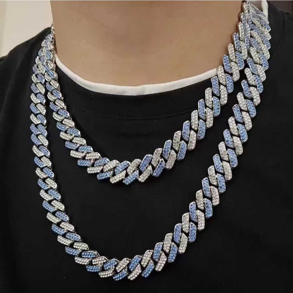 Colar Cubano Azulado