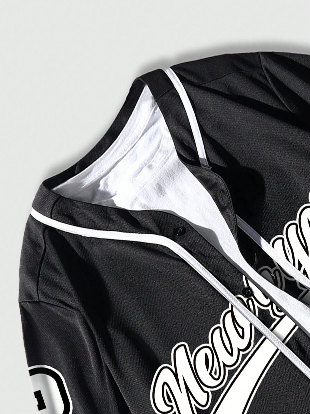 Camisa Aberta Beiseboll NY Preta