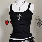 Regata Grungre de cruz feminino