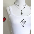 Regata Grungre de cruz feminino