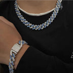 Colar Cubano Azulado